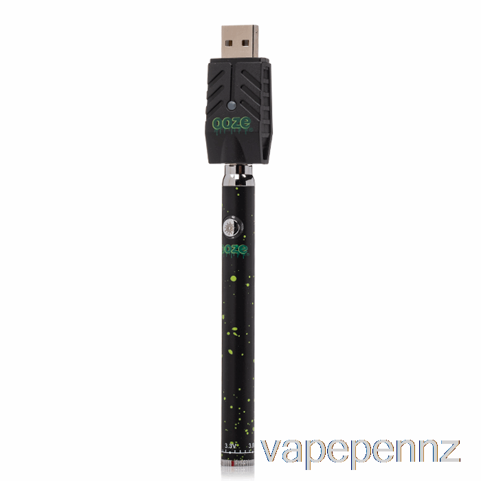 Ooze 320mAh Twist Slim Pen Battery Green Splatter VAPE NZ